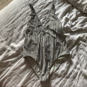 Striped Billabong One Piece Bathing Suit